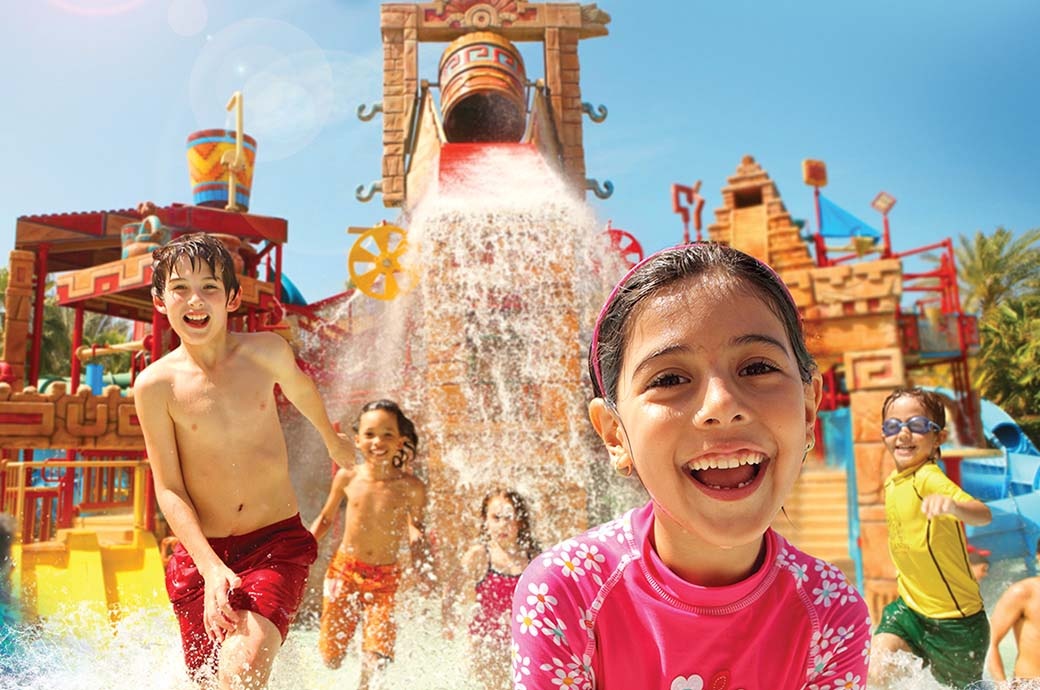 RainFortress RF6 Water Play Structure Manufacturer Aquaventure Waterpark, Atlantis The Palm, Dubai, United Arab Emirates