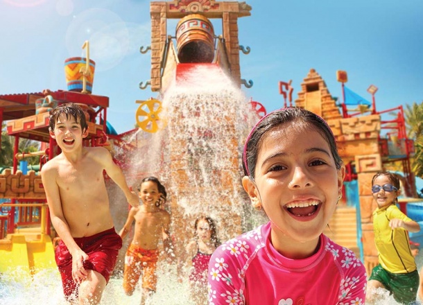 RainFortress RF6 Water Play Structure Manufacturer Aquaventure Waterpark, Atlantis The Palm, Dubai, United Arab Emirates