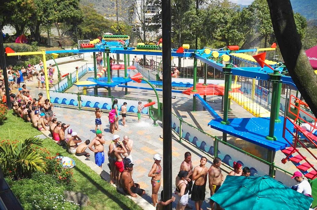 AquaCourse Harnessed Water Play Structure Developer Comfama, Medellin, Colombia