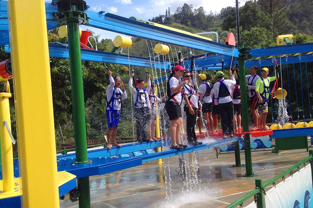 AquaCourse Harnessed Water Play Structure Supplier Comfama, Medellin, Colombia