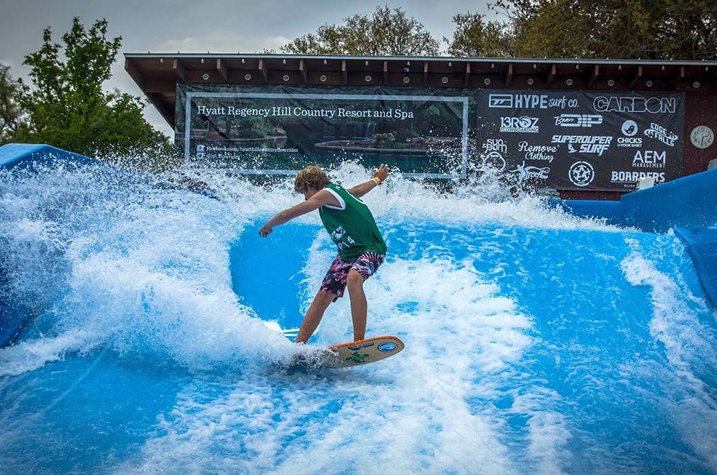 Flowrider Single Surf Simulator Hyatt Hill San Antonio, USA