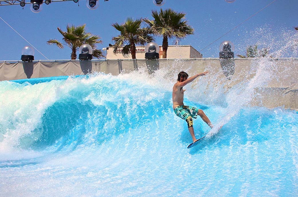 FlowBarrel Ten Surf Machine by FlowRider - Wave House® San Diego, CA, USA