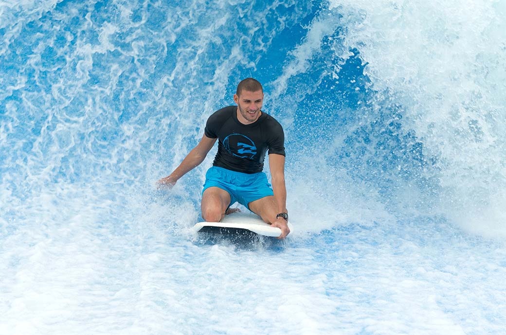 FlowBarrel ten Double Surf Machine FlowRider- Yas Waterworld, Abu Dhabi, United Arab Emirates