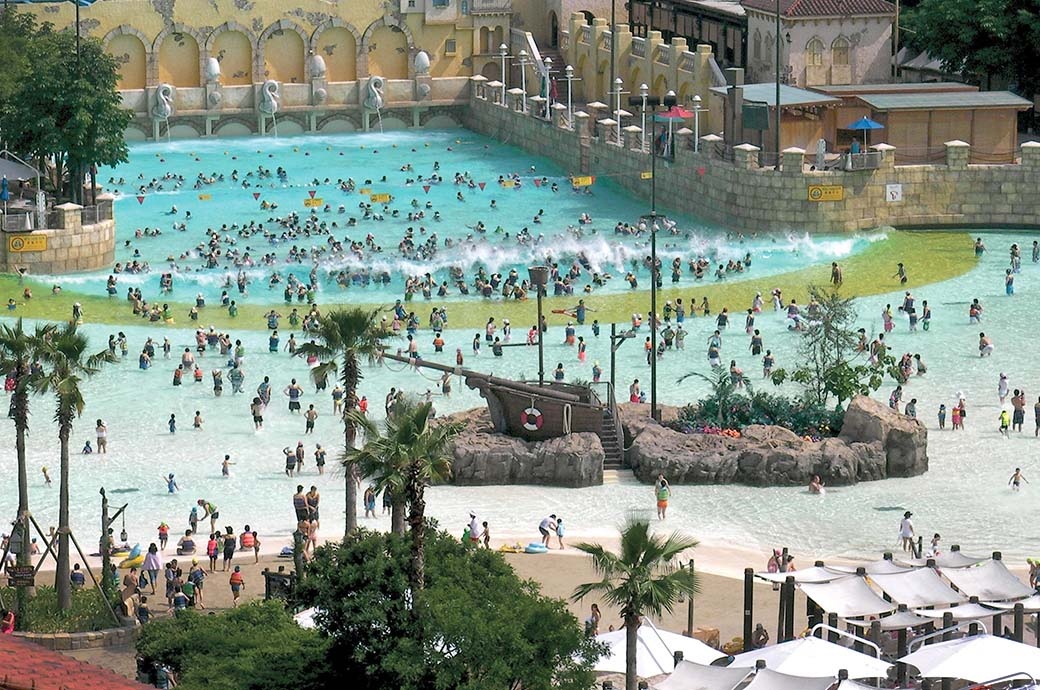 Surf Wave Pool Company - Caribbean Bay, Everland Resort, Korea