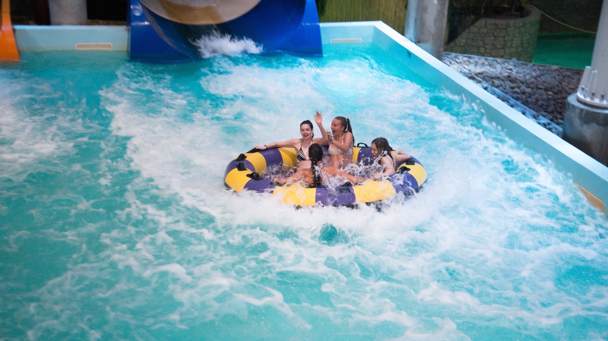 Family Raft Ride, Valcartier Water Park, Quebec, Canada