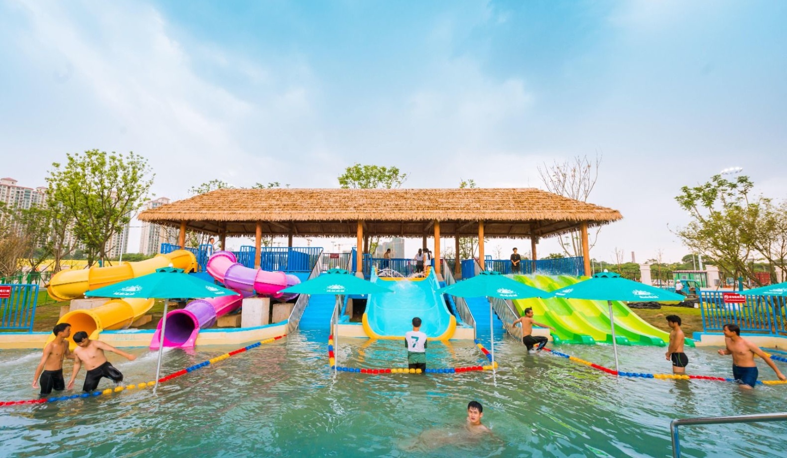 Kids Water Slide Tower, OCT Playa Maya Water Park, Hengyang, Hunan, China