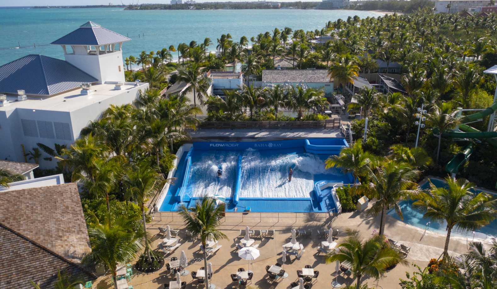 A surf machine in a hotel