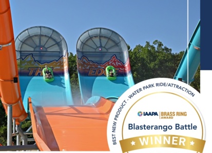 IAAPA 2022 Brass Ring Award Best New Product WhiteWater Blasterango Battle