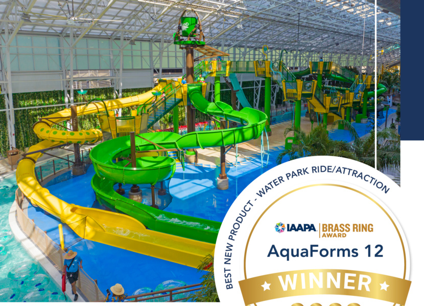 Brass Ring Award graphic with aquatic play structure