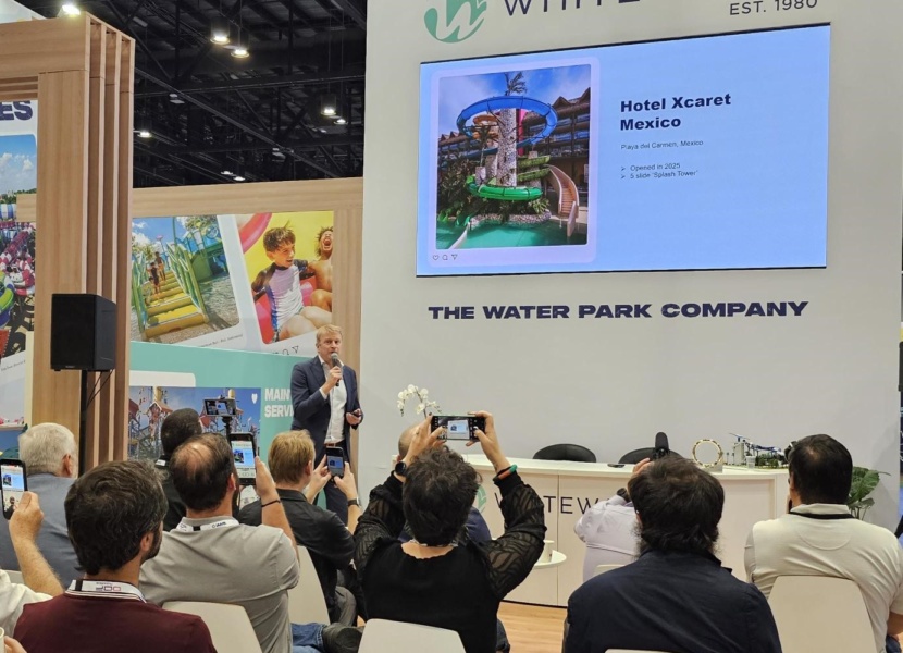 Onno Meeter at WhiteWate's IAAPA Expo 2025 press conference