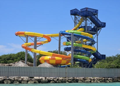Upgraded water slide tower